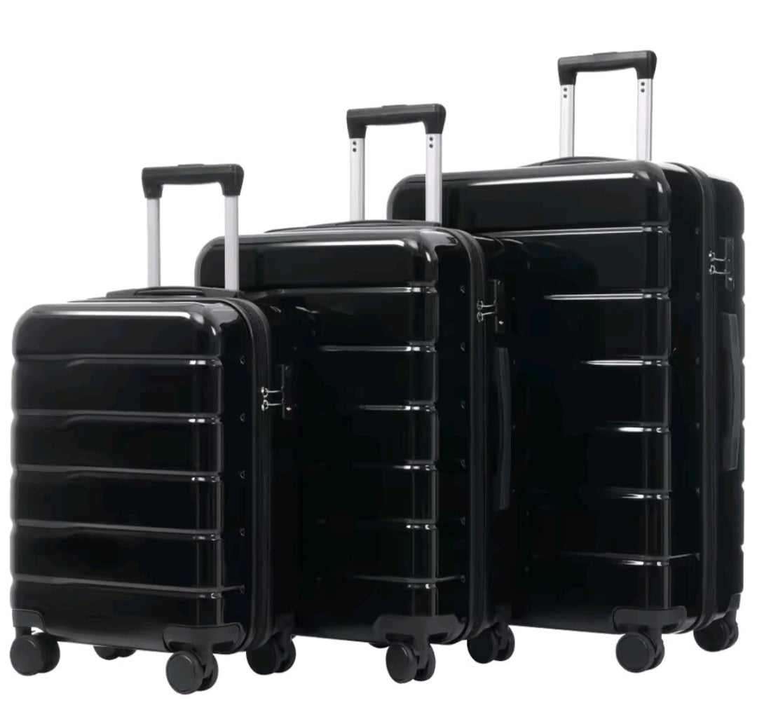 valises noires à quatre roues